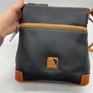 Dooney & Bourke Pebble Leather Crossbody Purse Black